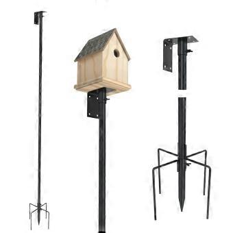 Vogelhuisje Pole Beugelset, 203 cm verstelbare kolibrie vogelvoedersteunpaal, universele standaard set