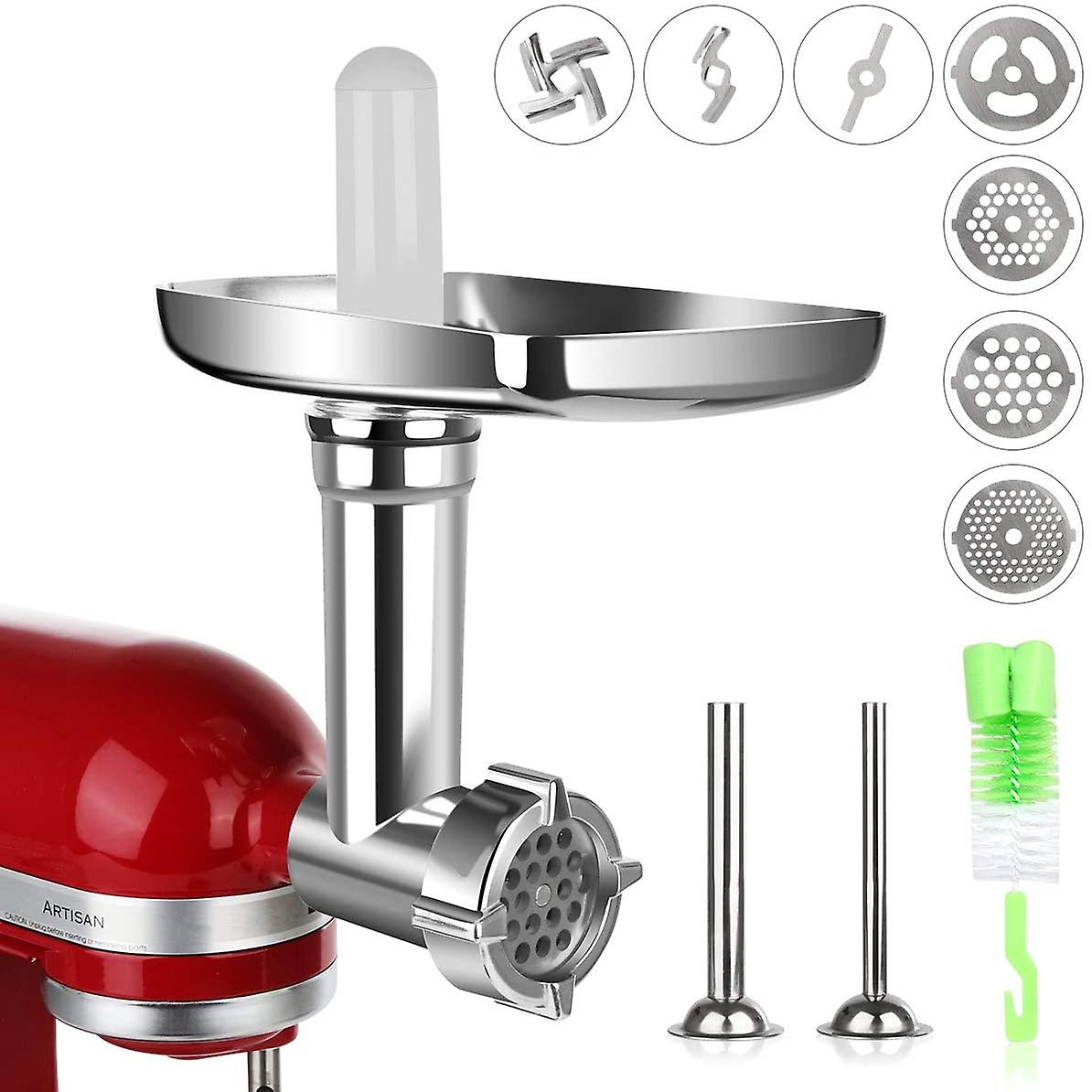Μεταλλικό εξάρτημα μύλου τροφίμων για kitchenaid stand αναμικτήρες λουκάνικο γεμιστή κρέας λειαντήρα τροφίμων επεξεργαστή συνημμένο