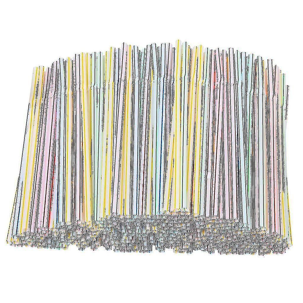 Cannucce monouso pieghevoli pieghevoli a strisce multicolore lunghe 100/200/500 pezzi 8 pollici di lunghezza cannucce monouso pieghevoli a strisce multicolori V1