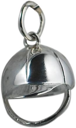 Silver 12x11mm Jockeys cap Pendant or Charm