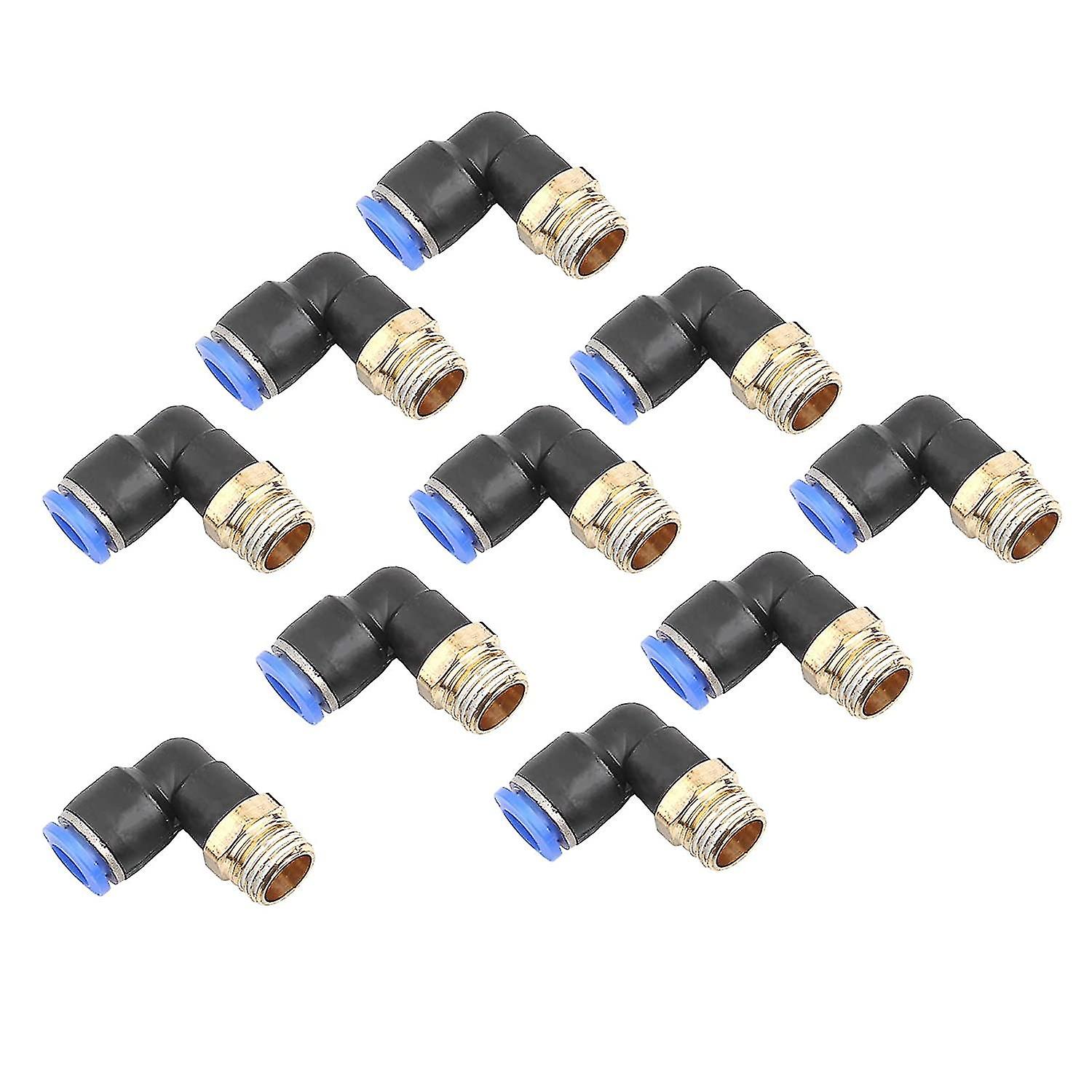 Pneumatic Quick Coupler, 10 Pcs Pneumatic Quick Coupler Adapter Elbow Quick Coupling Pneumatic 8 Mm Diameter Thread G1/4, For Quick Connection For Hos
