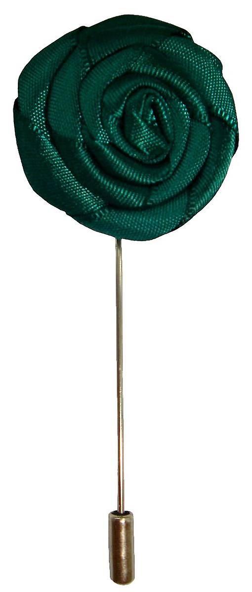 Bassin and Brown Rose Jacket Lapel Pin - Green