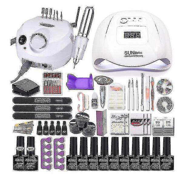 네일 아트 세트 120/80/54w Uv Led 램프 젤 네일 폴란드어 세트 전기 네일 드릴 네일 아트 세트 - Aespa