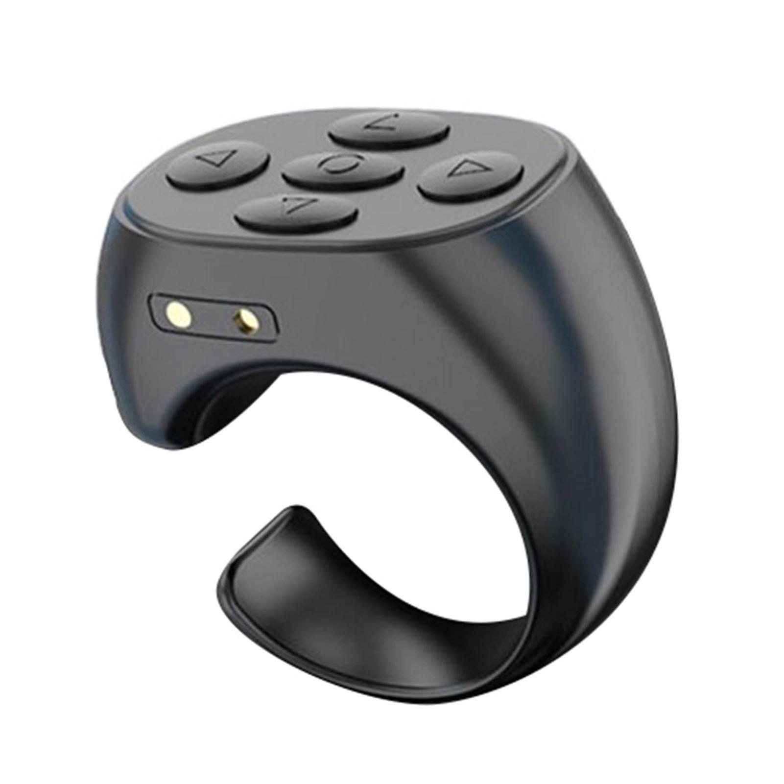 Fingertip Side-Turner Bluetooth-compatible Remote Control Scrolling Rings with Charging Case