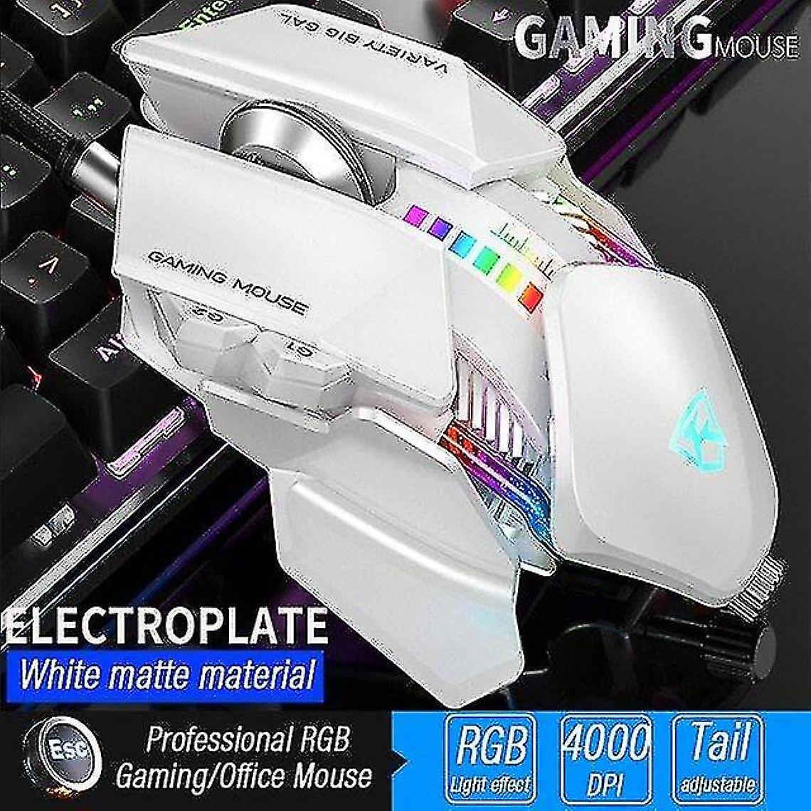 Ergonomic Mice Wired Professional Gamer Mice (white)