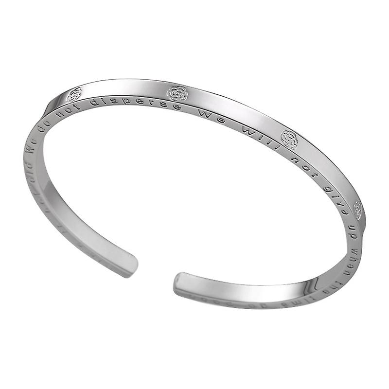 S95 Sterling Silver Flower Open Bracelet