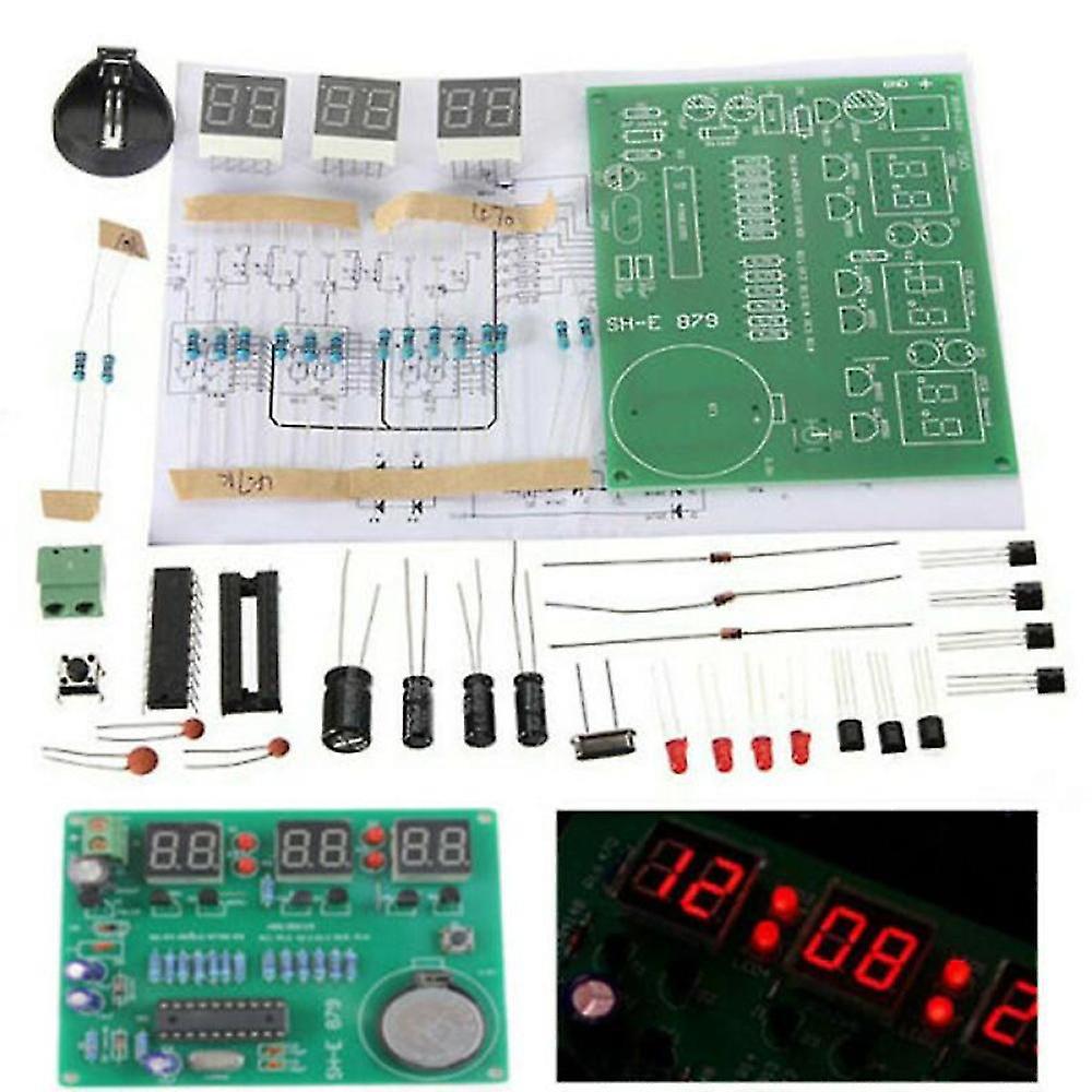 At89c2051 6 Digital Led Display Electronic Clock Diy Kit Receiver For