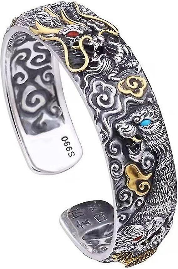 Divine Beasts Pattern Open Bracelet