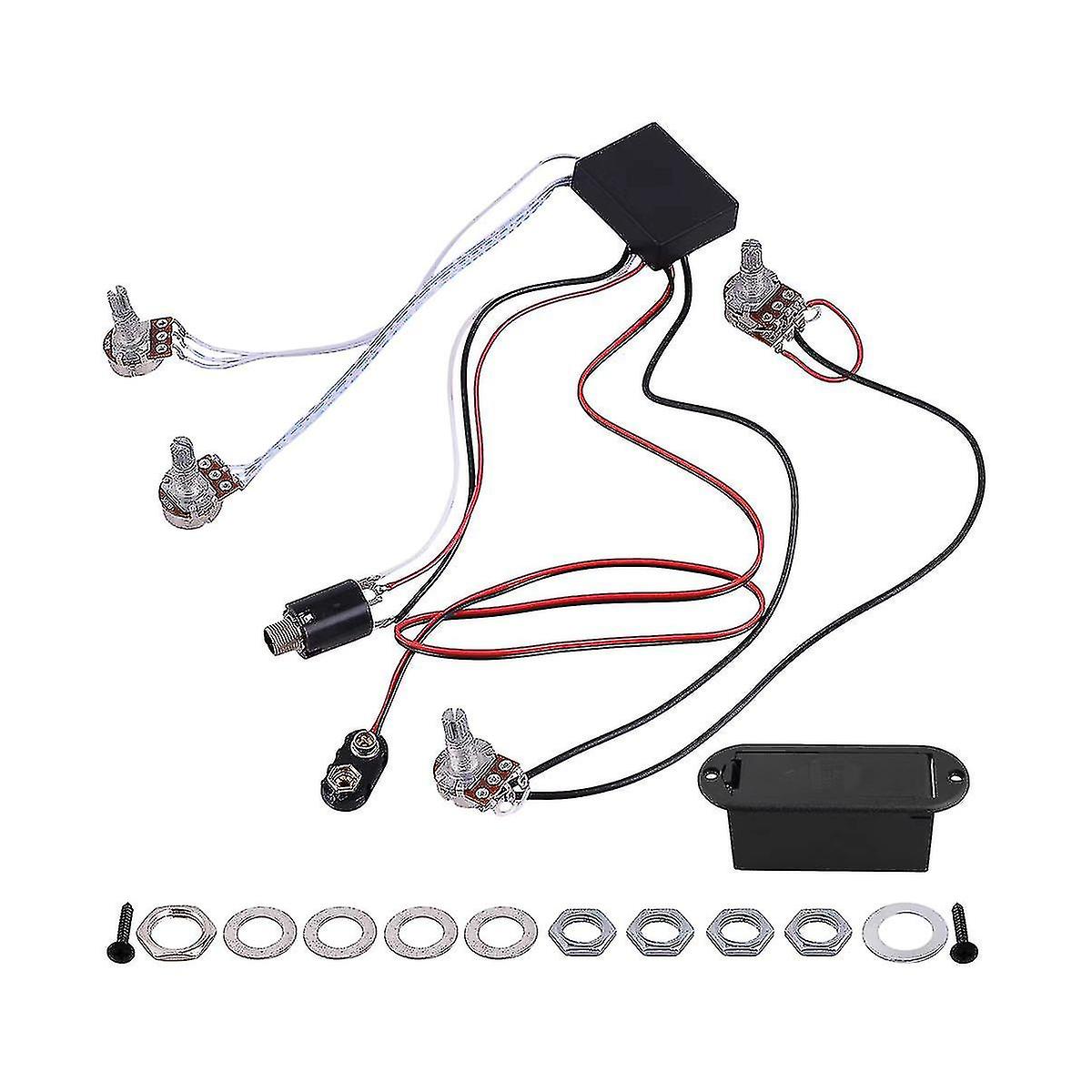 Eq-b2t Eq Preamp Circuit Elbas Coil Elgitarrtillbehör Elgitarrpickup För Aktiv Baspickup