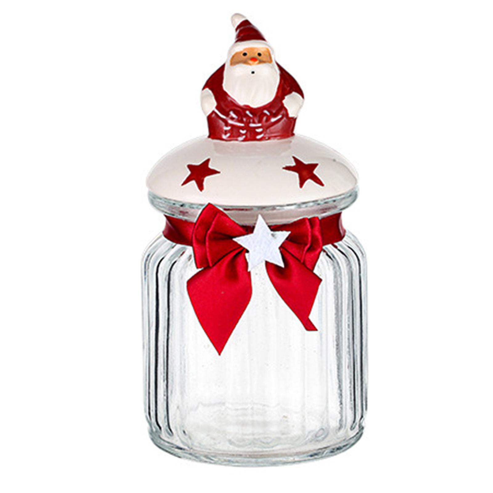 Christmas Clear Glass Candy Jars Durable And See-through Design