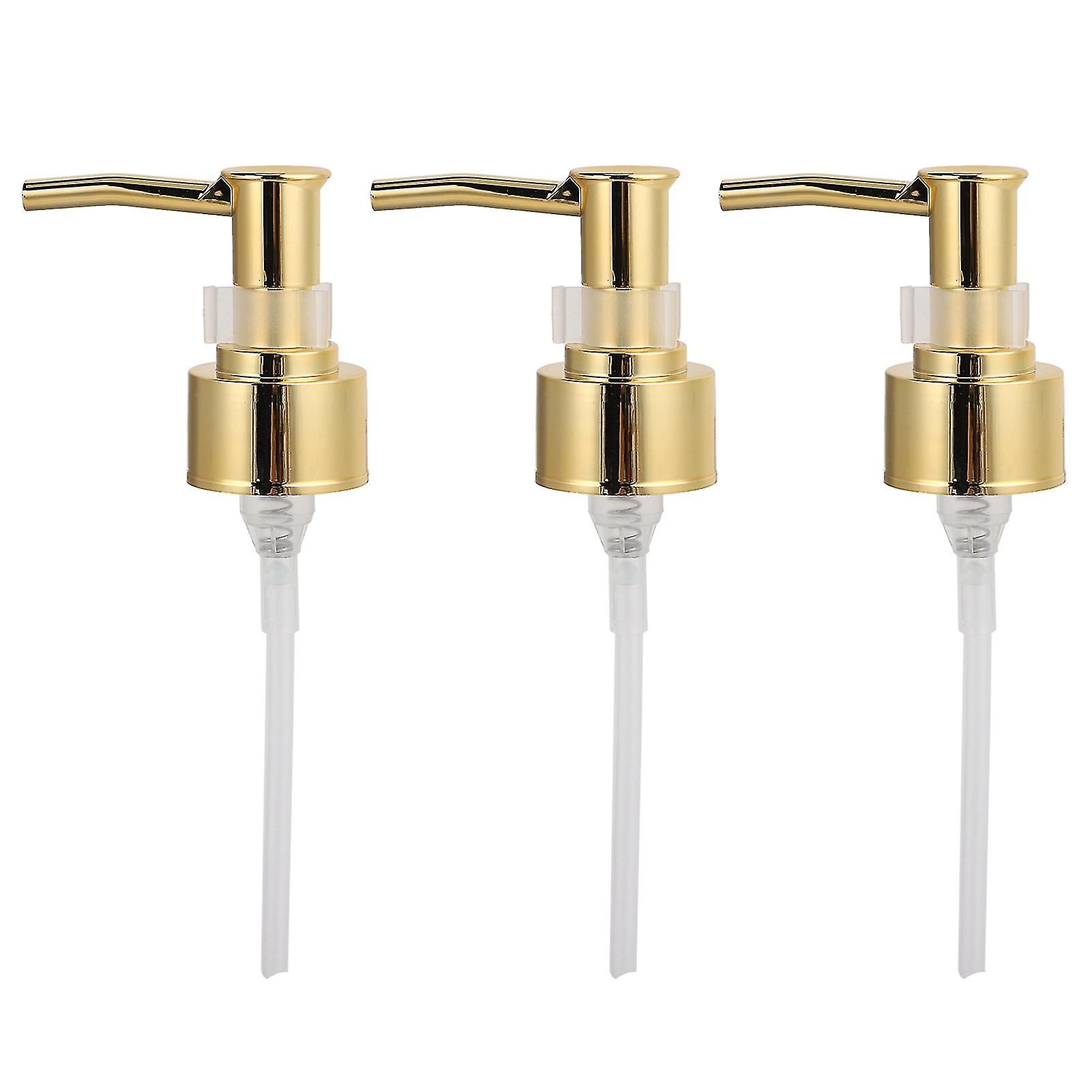 Pump bottle for perfume, shampoo and conditioner, nozzle for soap, lotion, massage oil, gold