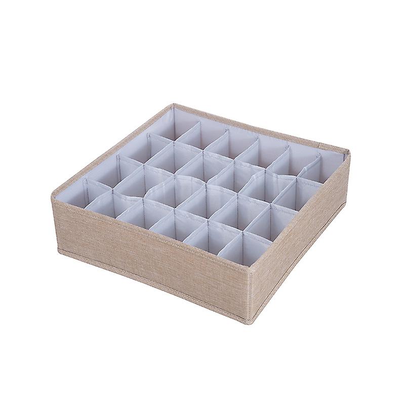 2-pack Socks And Underwear Storage Boxes, 24 Compartments Foldable Boxes (folding Boxes, Drawer Dividers, Drawer Organizer Fabric Boxes For Socks Stor