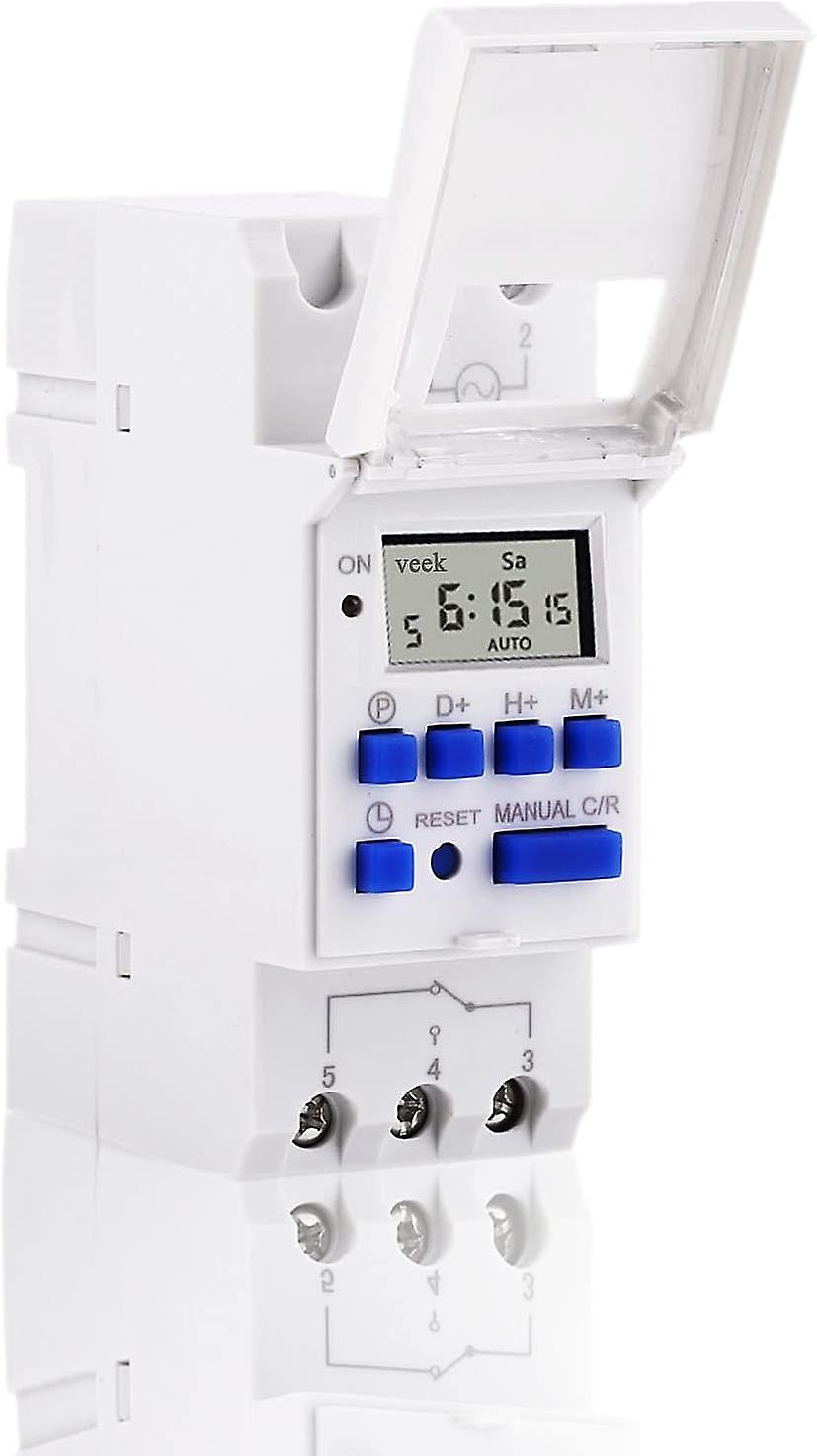 Digital Programmable Timer LCD Display Weekly Programmable Time Switch Time Delay Relay 16on & 16off Timer(12V)