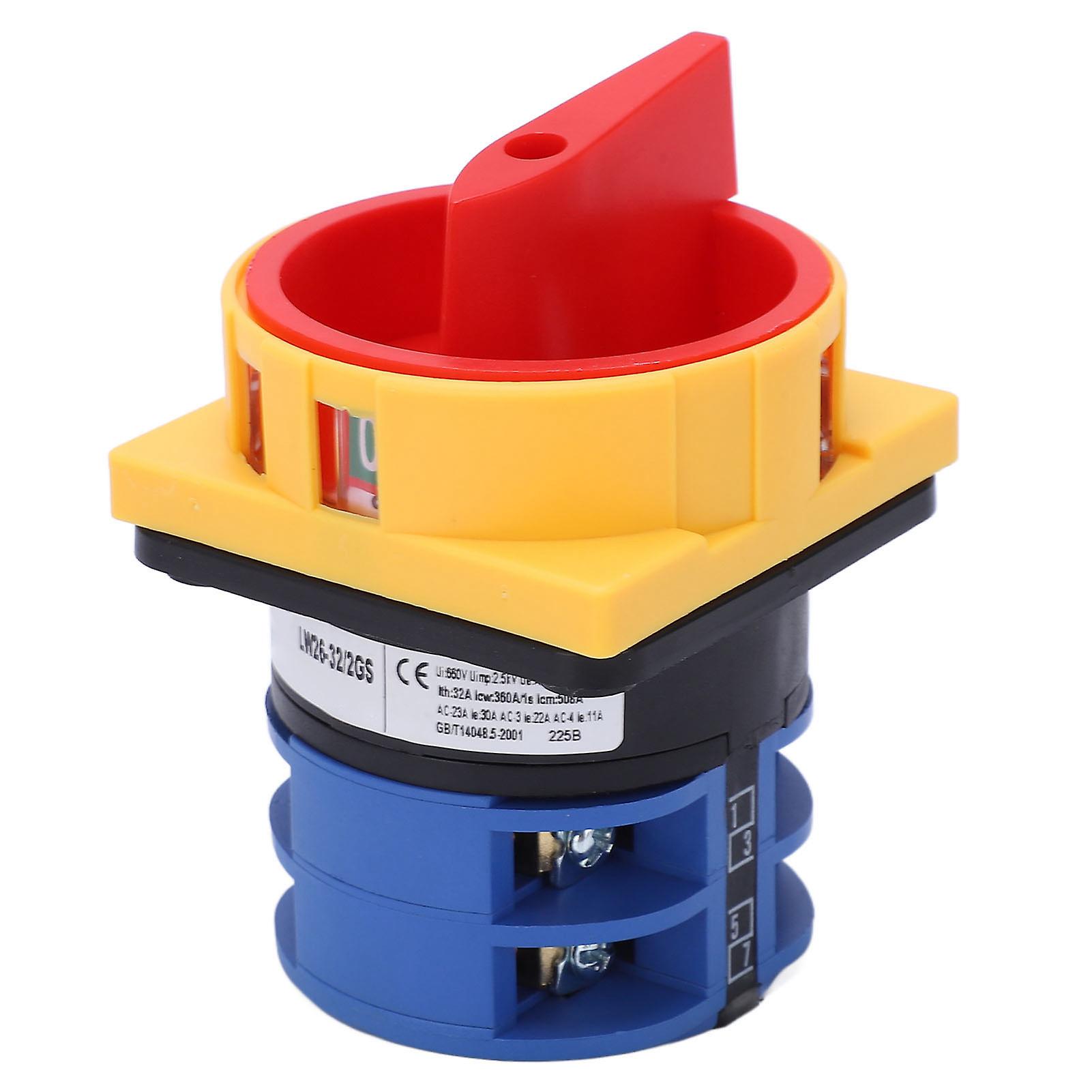 BERM Changeover Switch Universal Padlockable Cam Selector Latching Switch 32A AC240V AC440V 