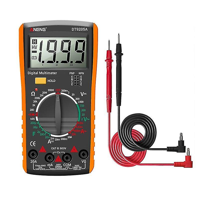 Professional DT9205A HD Digital Multimeter AC/DC Transistor Tester Electrical NCV Test Meter Handheld Automotive Multimeter-hy