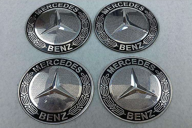 Τροποποιημένο αυτοκόλλητο πλήμνης, αυτοκόλλητο κεντρικό κάλυμμα πλήμνης, κάλυμμα πλήμνης 65MM - Mercedes-Benz μαύρο (πακέτο τεσσάρων)