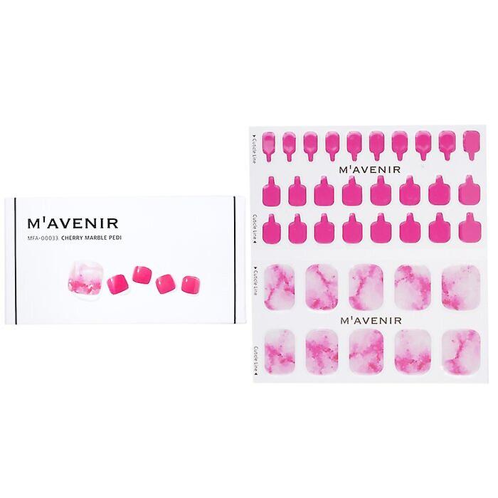 Mavenir Nail Sticker - # Cherry Marble Pedi 36pcs