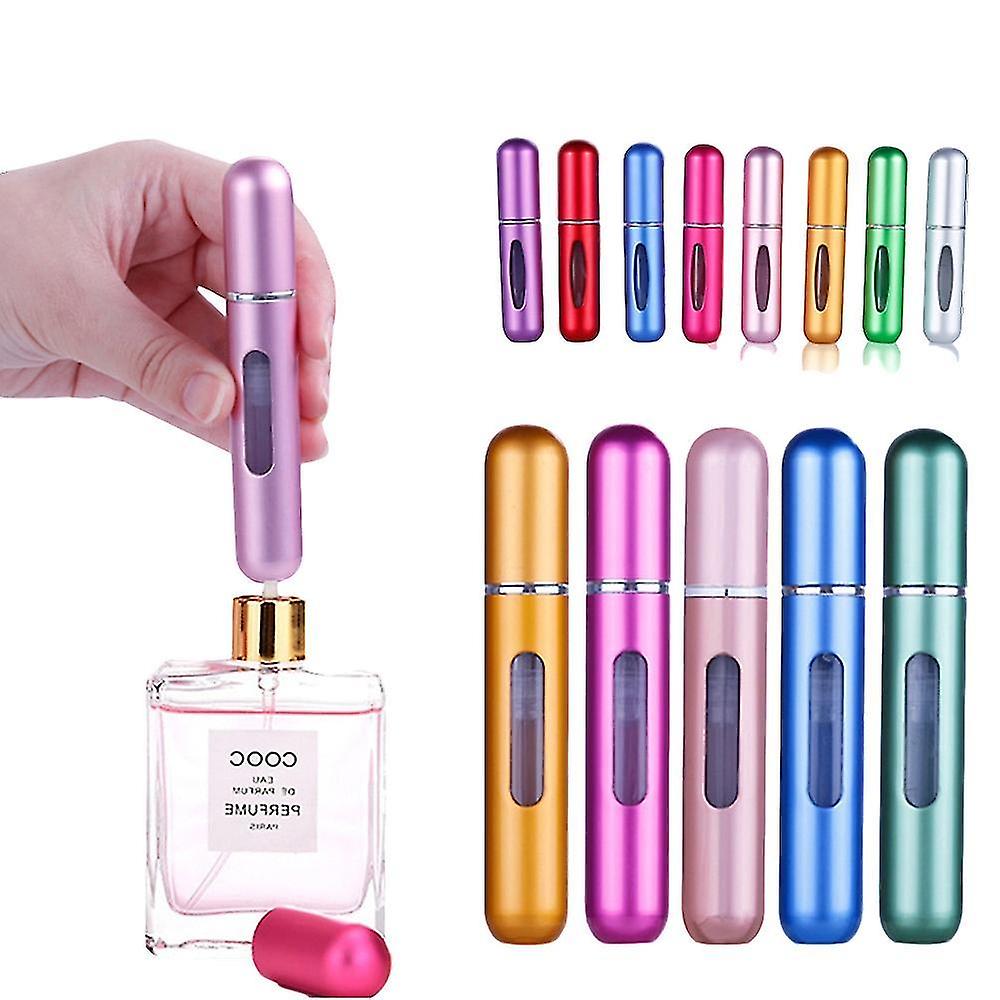5Ml matte RED Portable Mini Travel Container Aluminum Refillable Spray Empty Bottle