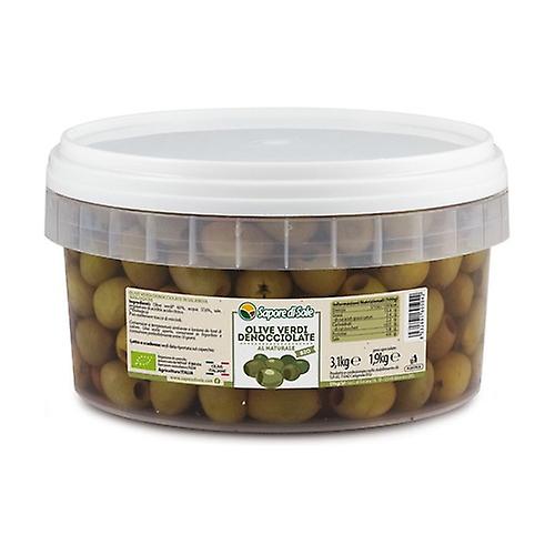 Natural Pitted Green Olives 3,1 kg