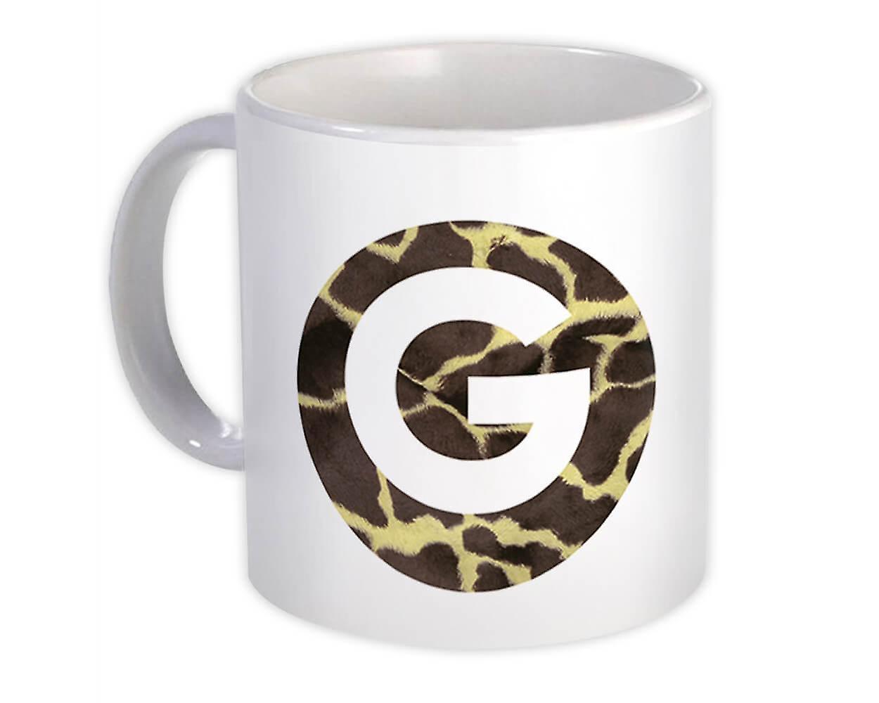 Gift Mug: Monogram Letter G Giraffe