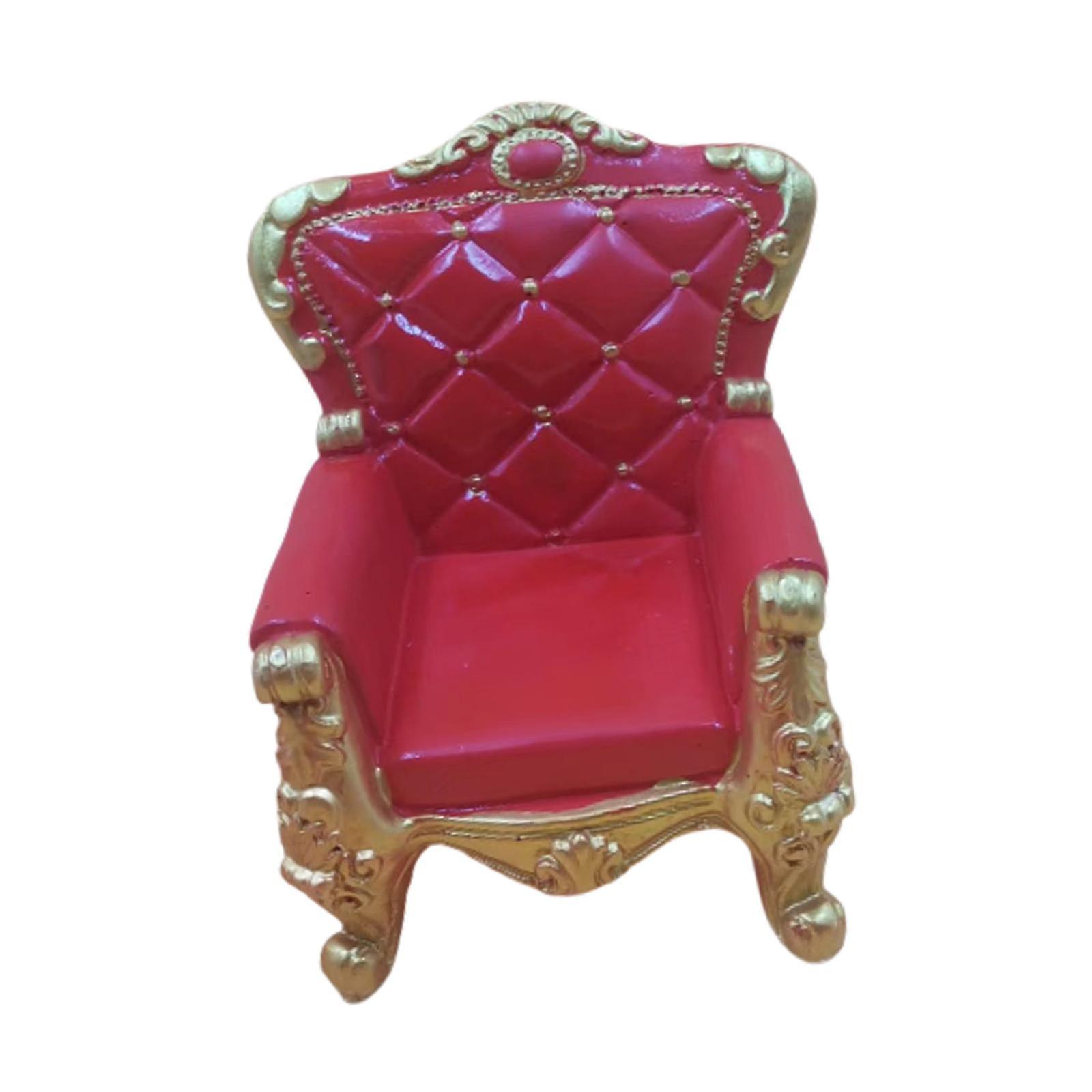 1/12 Scale Miniature Single Sofa Resin Action Figures Accessories Sand Table red