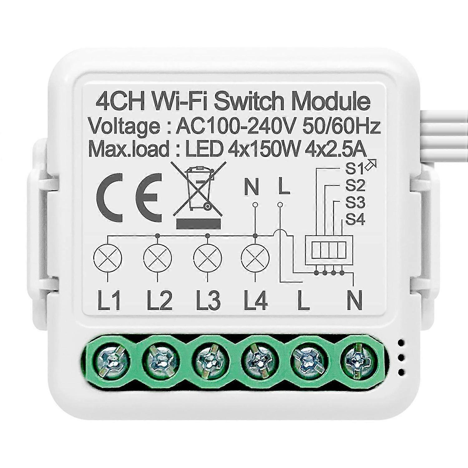 1 Set Smart Breaker Voice-Control App Remote Control Dual Controlled Flame Retardant Smart Switch