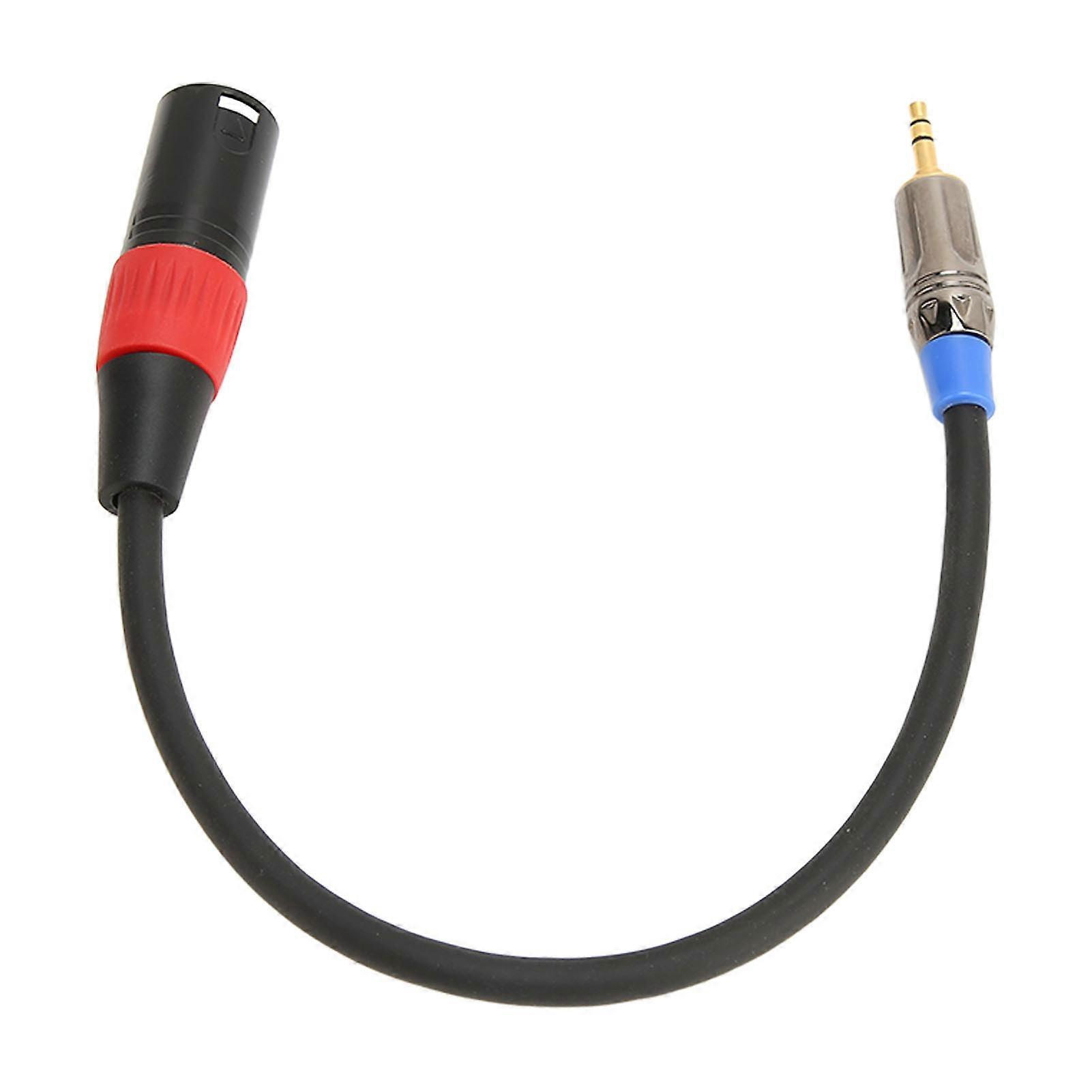 Xlr Male To 3.5mm Cable Stereo Lossless Noise Reduction Microphone Balanced Cord For Camera Computer 11.8in