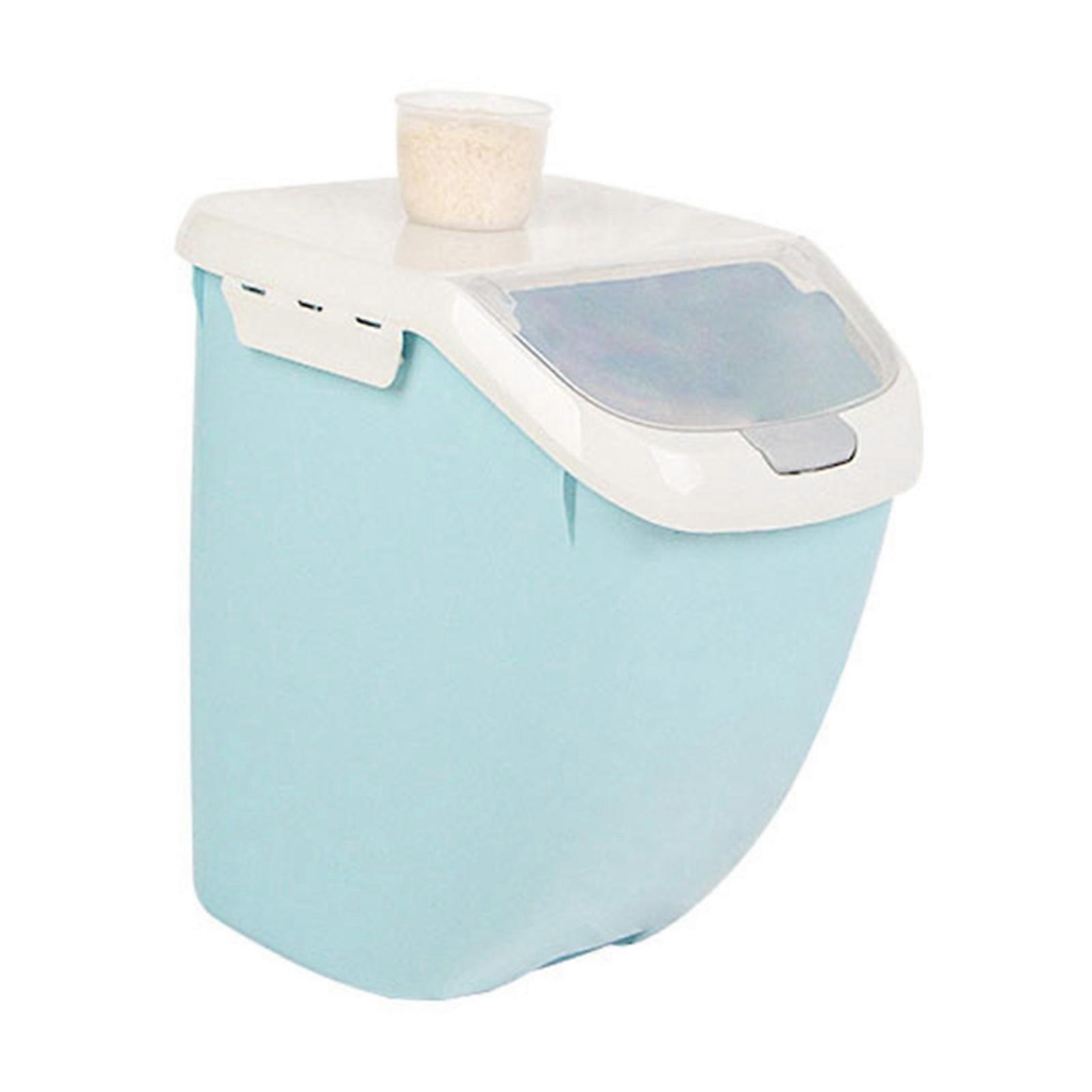 Clamshell Grain Storage Box - Waterproof Kitchen Rice Container, 26x34x21cm