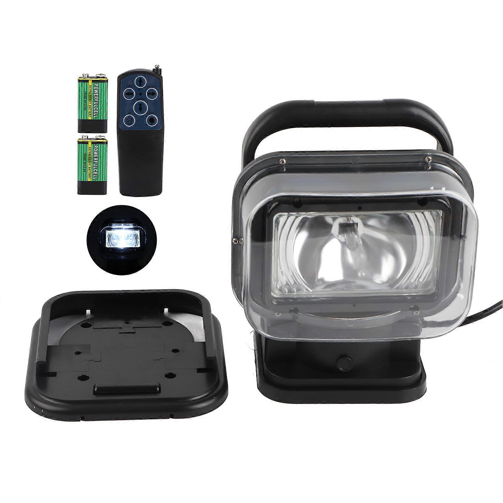 55W for HID Searchlight 12/24V Remote Control 360 Adjustable 4500LM Search Lamp IP5 WaterproofBlack E2U012
