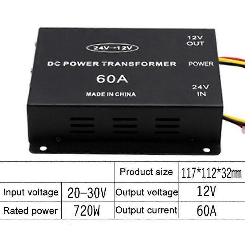 Car Power Supply Step-Down Transformer 24V To 12V Converter 10A TO 30A Output
