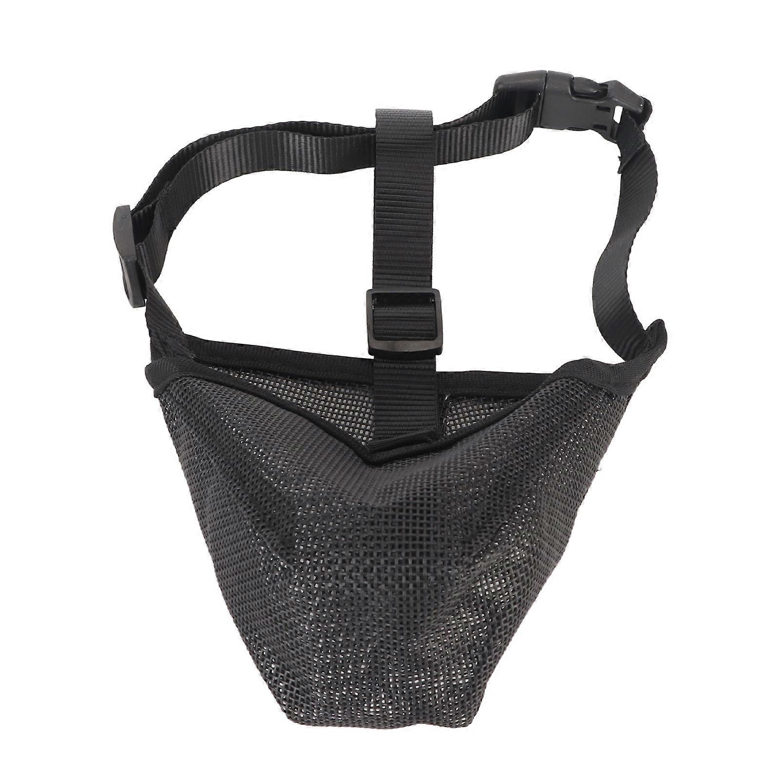 Dog Muzzle Breathable Adjustable Dogs Mesh Covered Muzzle for Biting Chewing Licking Barking Scavenging Poisoned Bait XL