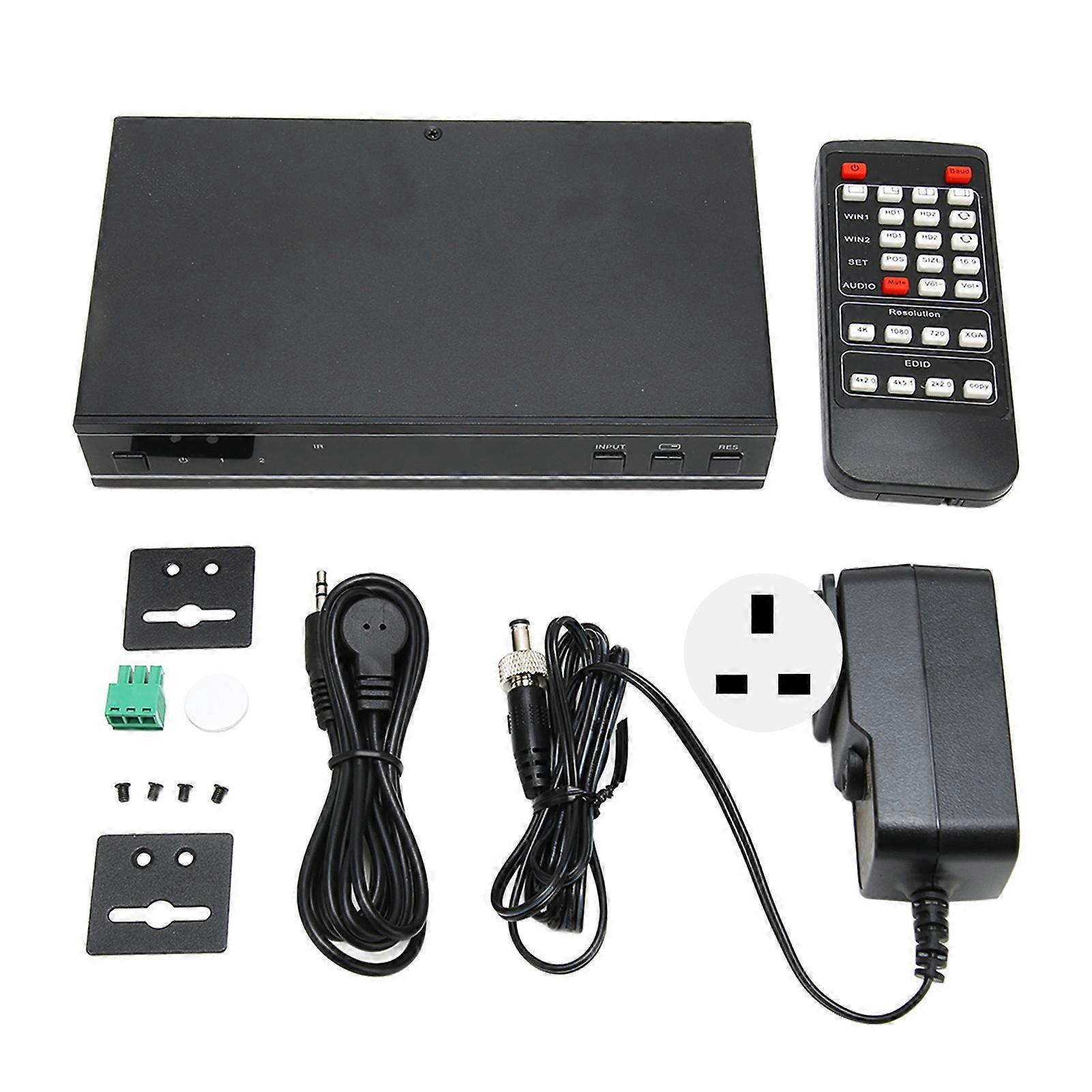 Hd Multimedia Interface Switcher 4k 60hz 18gbps Hd Multimedia Interface Multiviewer Video Splitter 100240v Uk Plug