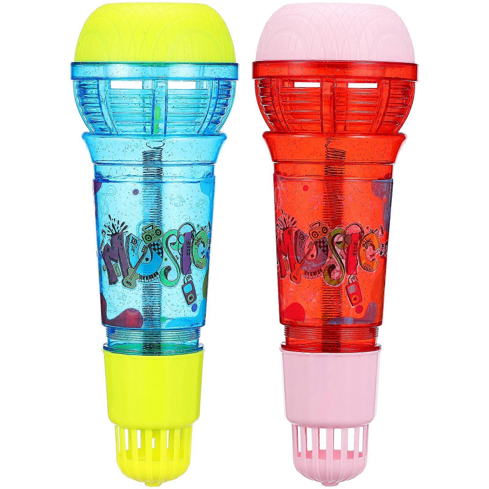 2 st. Echo-mikrofoner Prop Mic Inga batterier Mikrofoner Röstförstärkande Mikrofon Props Festgåvor