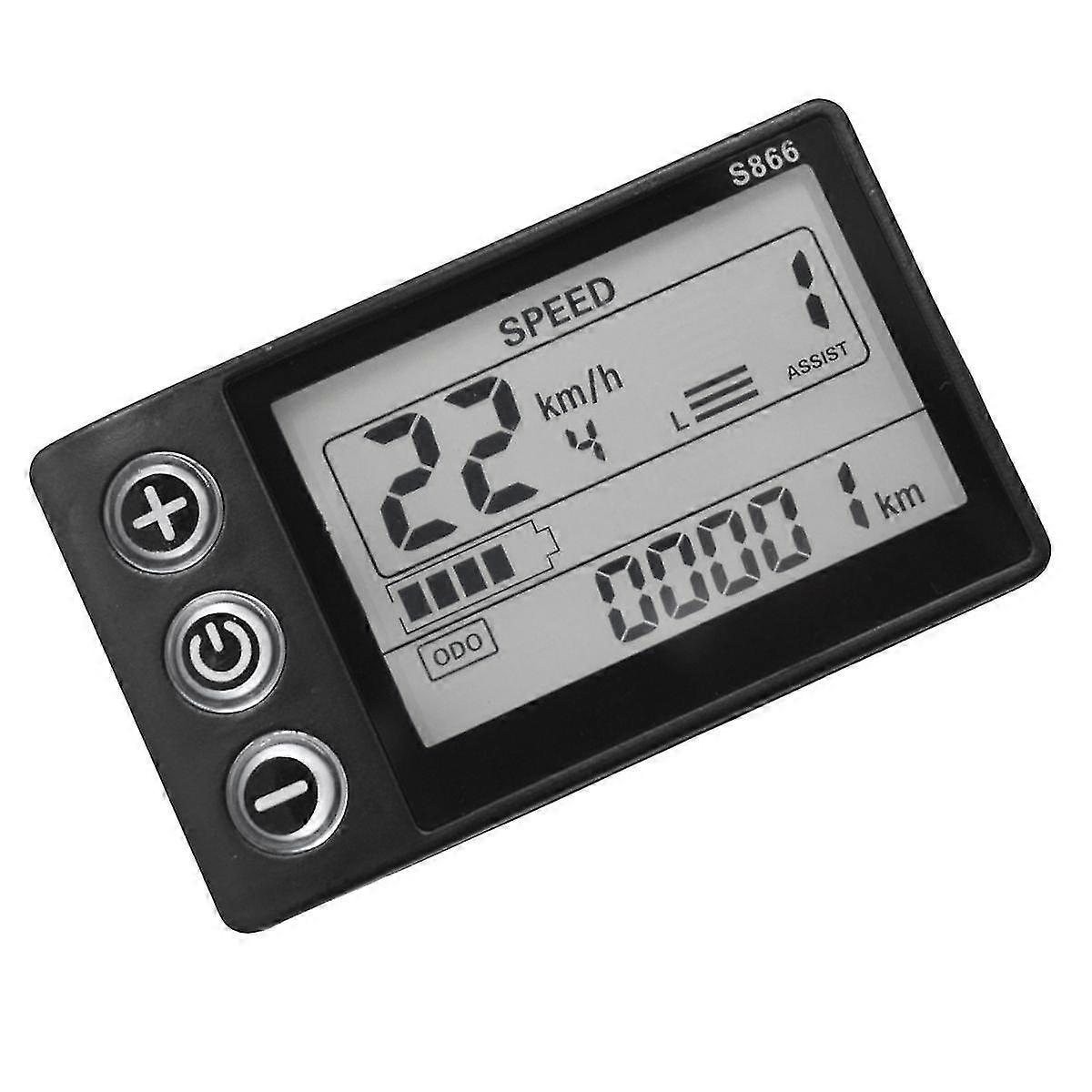 24V 36V 48V 60V S866 Controller Panel Dashboard Waterproof 6PIN Electric Bike LCD Display for Elect-YuJia