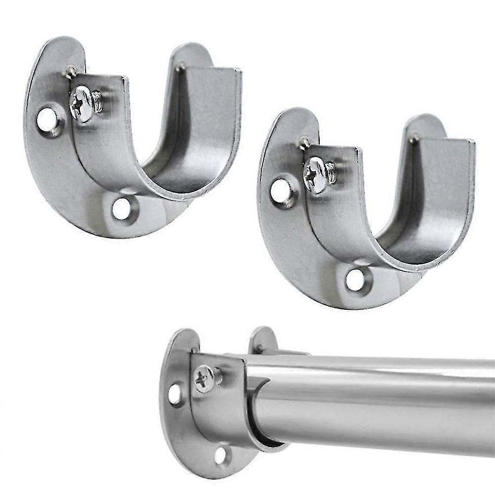 Uxcell Oval Closet Rod End Supports, 4 PCS - Fit 16mm Rod Diameter, Nickel Plated Zinc Alloy Brackets - View #5