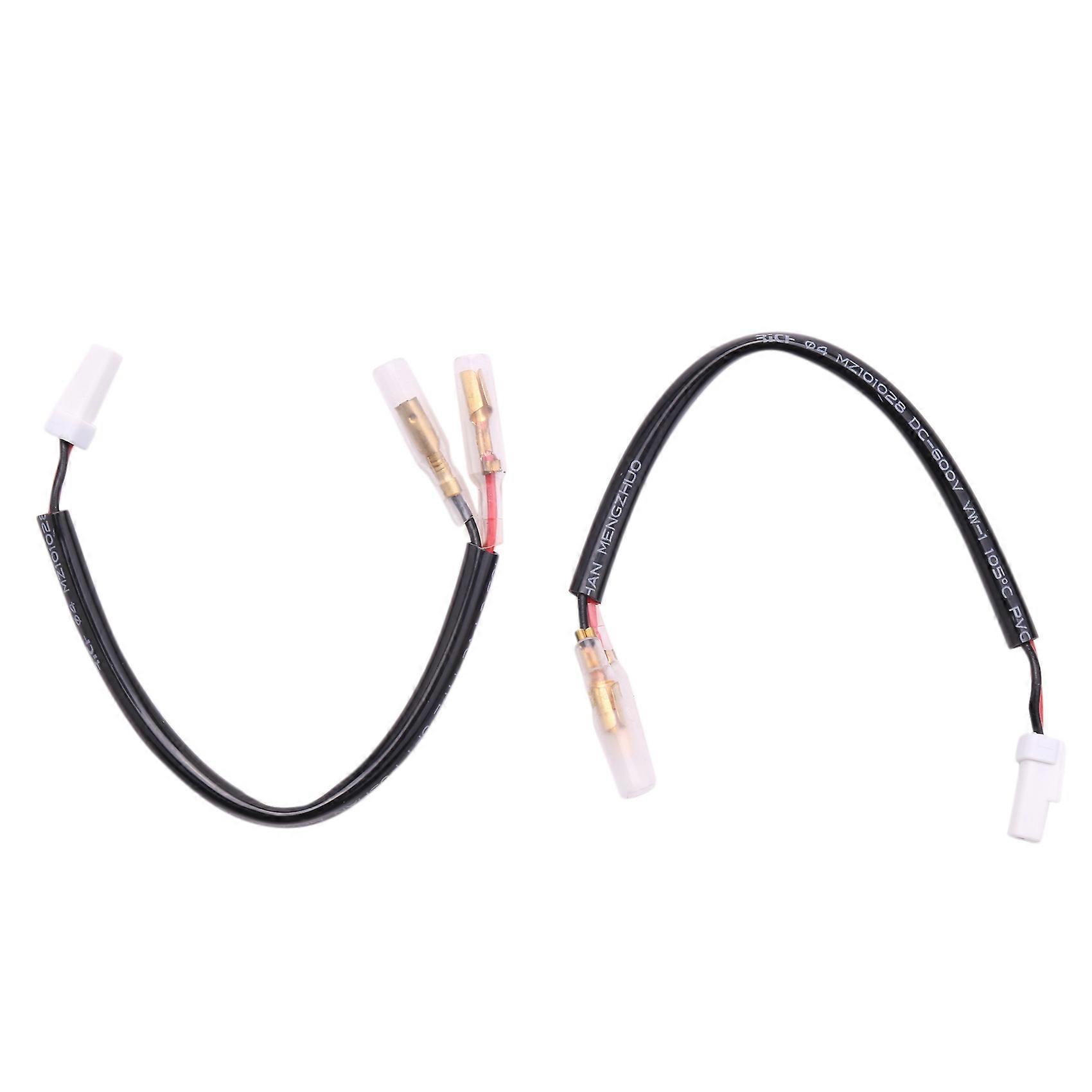 2Pcs Motorcycle Turn Signal Wiring Harness Connector Turn Signal Plug Adapter for
