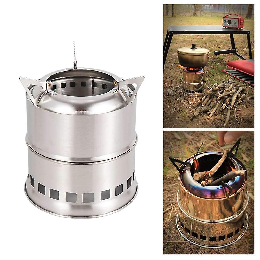 المحمولة الفولاذ المقاوم للصدأ حقائب الظهر التخييم في الهواء الطلق المشي لمسافات طويلة نزهة موقد الخشب