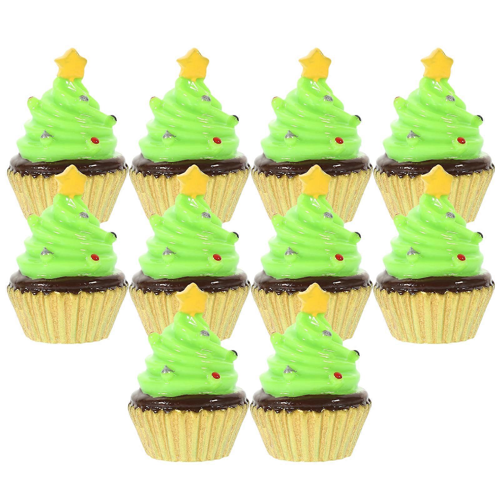 10pcs Wear-resistant Simulation Cake Models Lovely Cake Decorations Photography Props