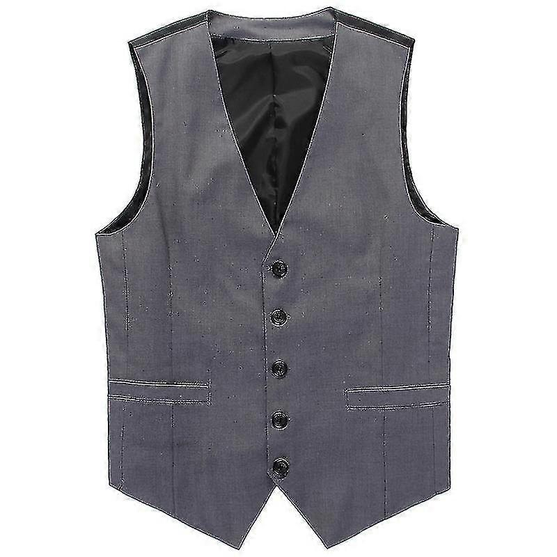 Herr Grå Kostymväst Elegant XL