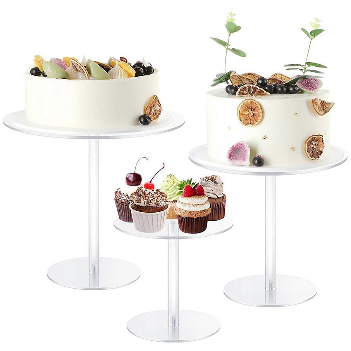 Acrylic Cake Stand,Clear Cake Stand Round Tall Cake Stand for Dessert Table Display, for Wedding, Event, Birthday Party