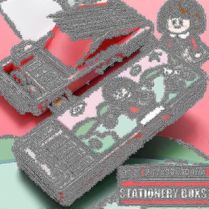 Multifunction Pencil Case Stationery Organizer Box Cute Pattern School Supplies