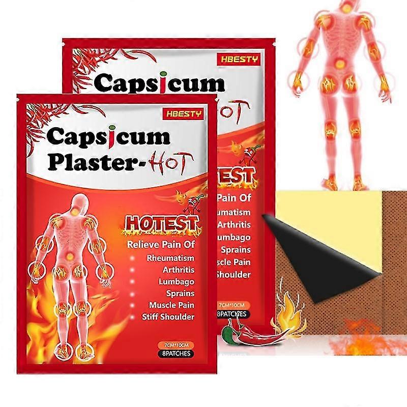 Capsicum טיח נמר כאב חם הקלה על טלאים הקלה על מפרקי שרירים הקלה 8/16/24/40x