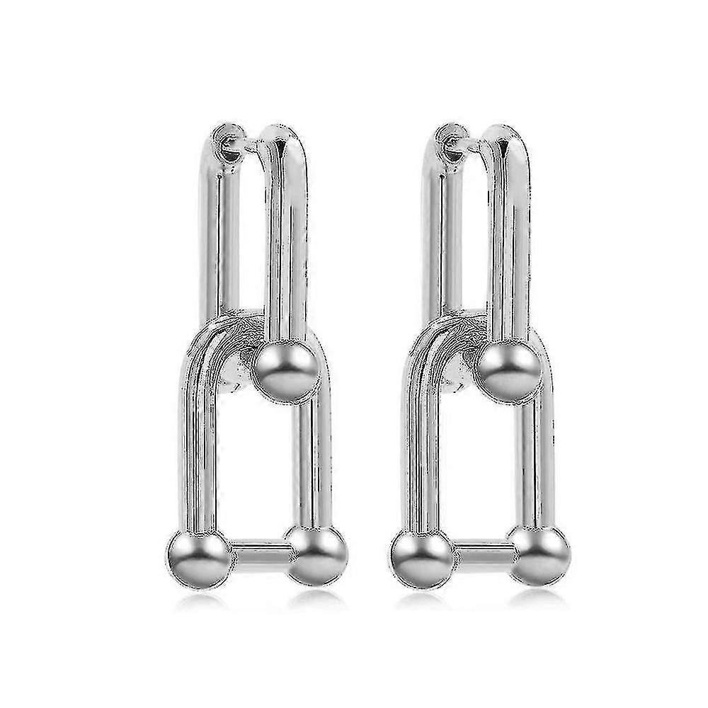 المرأة على شكل حرف U دبوس ربط سلسلة القرط الأقراط هدايا