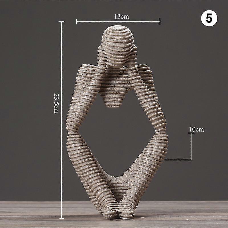 The Thinker Figures Statue Abstract Resin Sculptures Mini Art Decorative for Office Bookshelf Modern