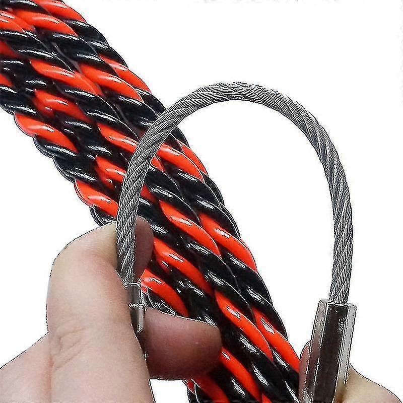 5mm Diámetro Cable Puller Fish Tape Wire Fastener Tool Electrician Cable Threading Running Rod Kit 5-50m