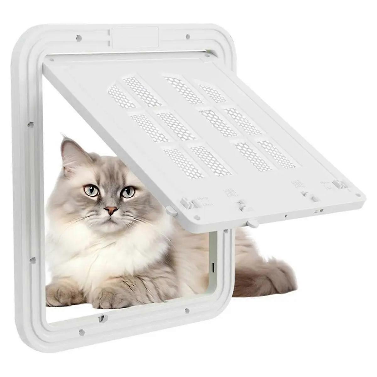 Pet Door Lockable Inside Door Flap Cat Window Door Cat Screens Barrier Sliding Door Window Screens