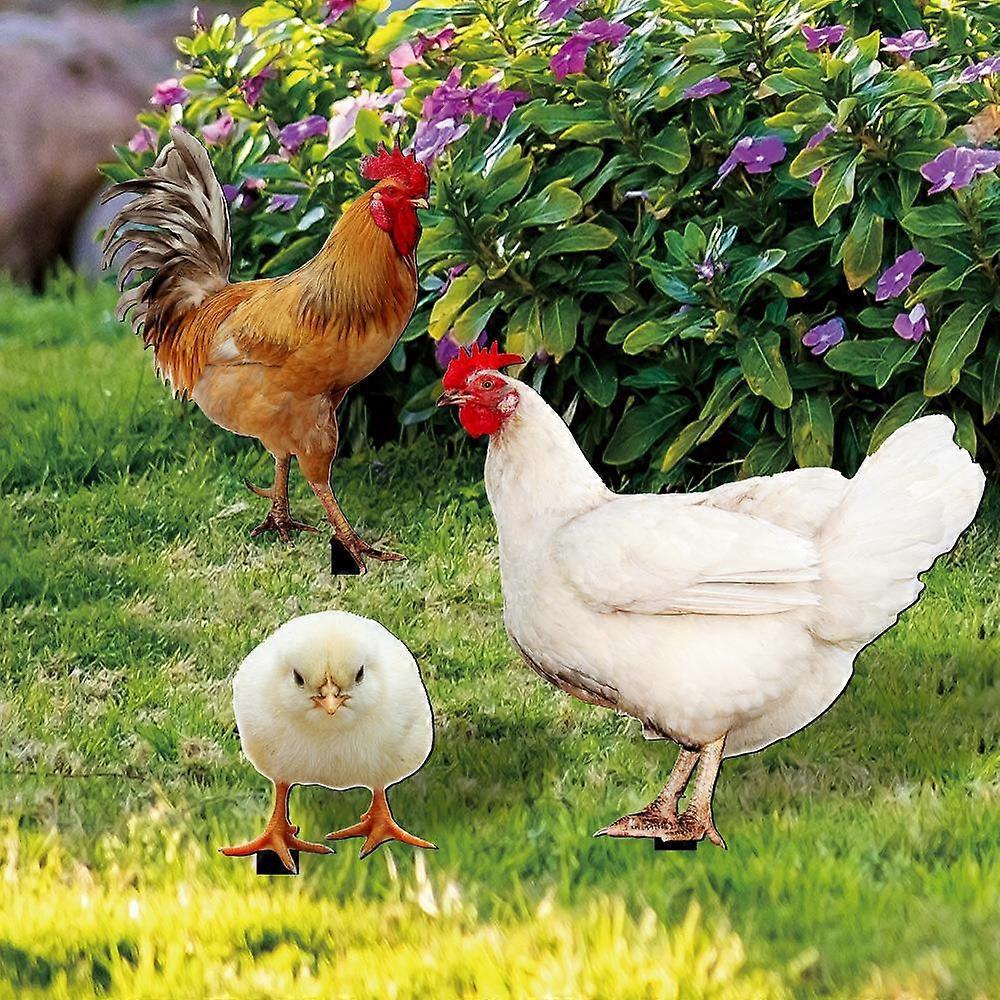 Decorazione Da Giardino A Forma Di Gallina Yardwe - In Acrilico, Per Esterni, Dimensioni 26x25.3 Cm