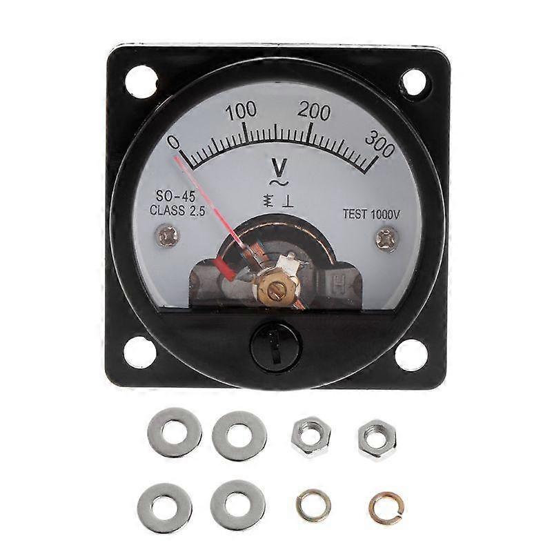 SO-45 Analog Meter Voltmeter 0-300V with Clear Scale Accurate Lightweight