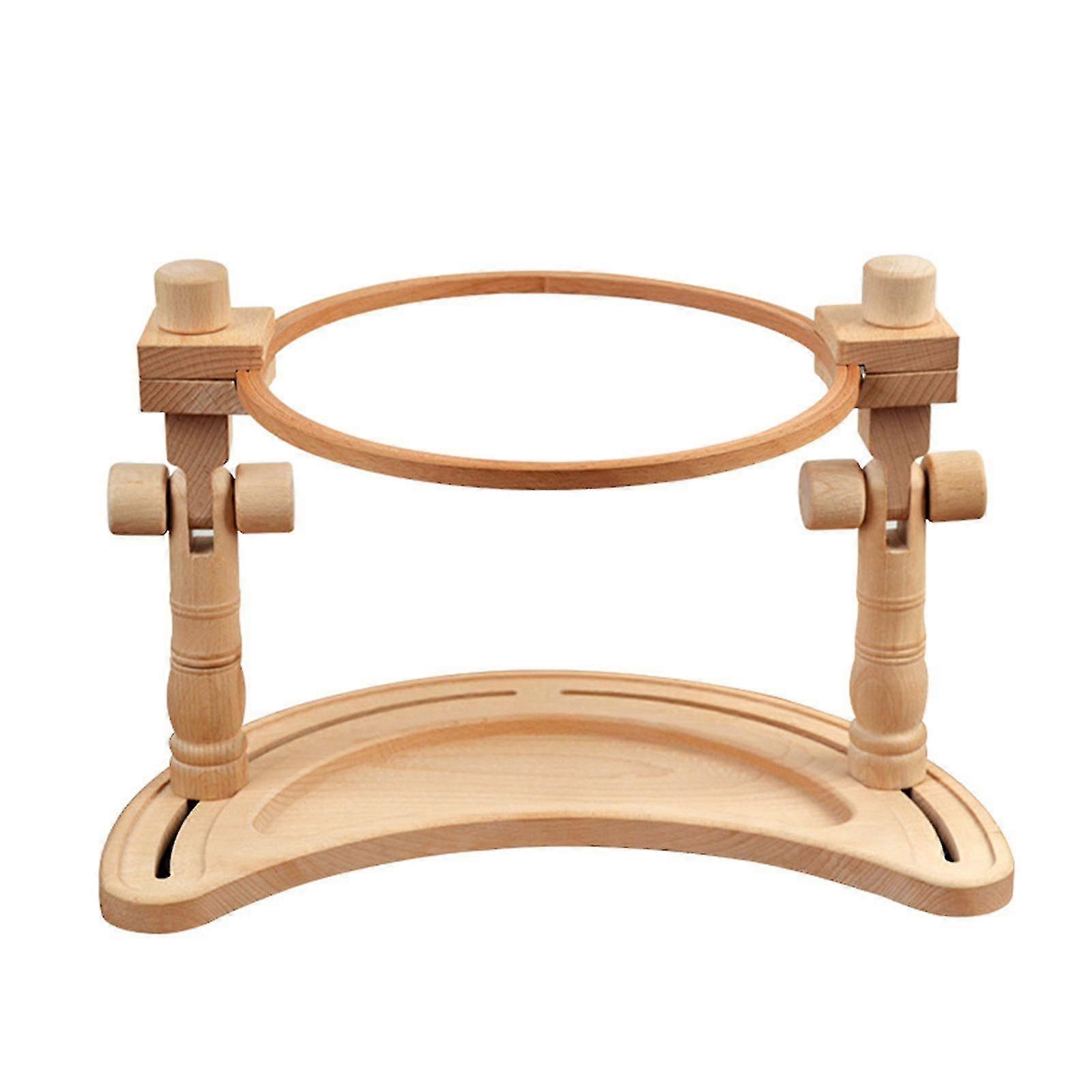 Rotated Adjustable Embroidery Frame Stand Embroidery Hoops Wooden Cross Stitch Hoop Stand
