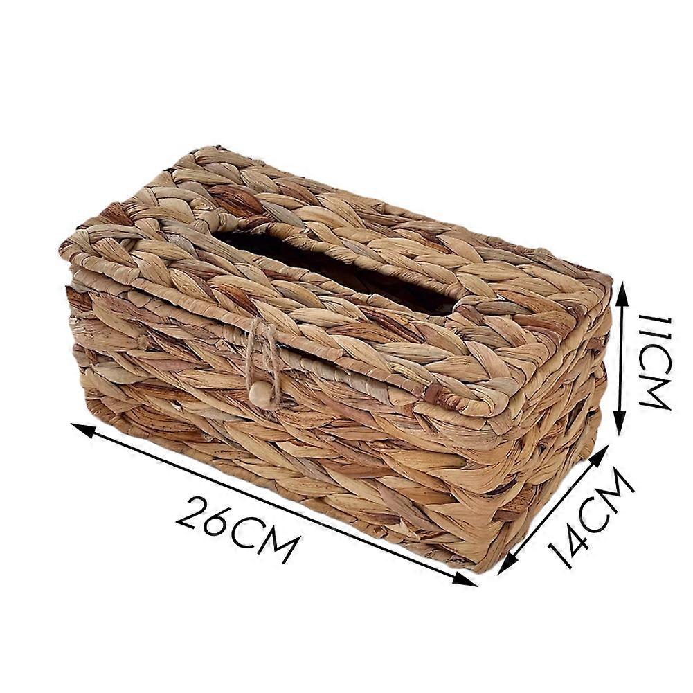 Qusedwey Ins Water Hyacinth Woven Tessuto Scatola Rattan